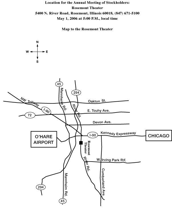 (MAP TO ROSEMONT THEATER)